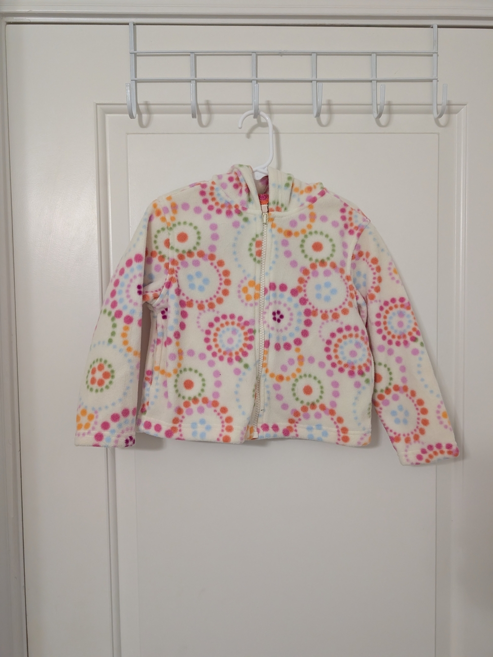 Vintage Gymboree Snow Blossom Size 4 Fleece Hoodie Jacket Floral Y2K